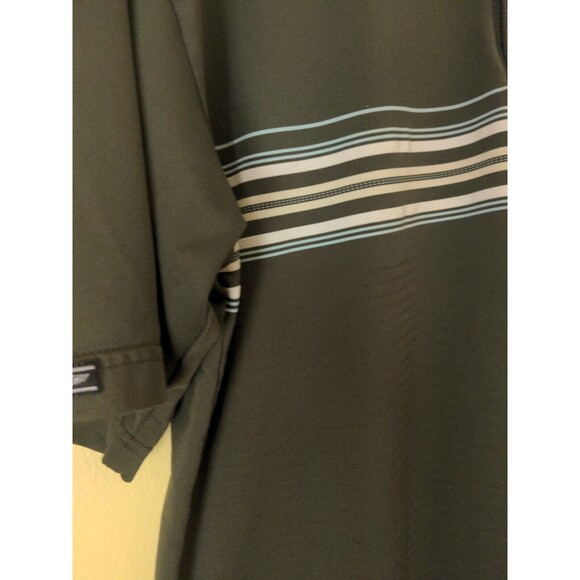 Straight Down Men's Performance Golf Polo Shirt Green Ribbed XL Mission Hills - Picture 5 of 11